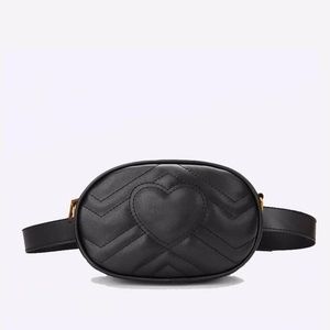 Black Quilted Heart Women Bag